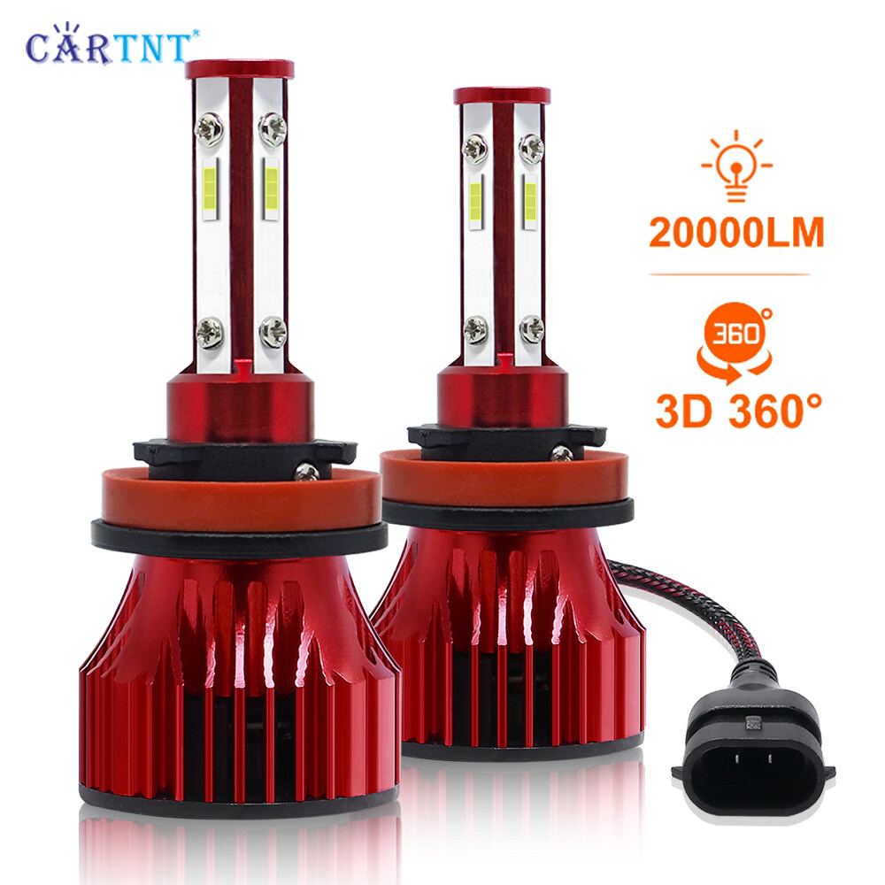 CarTnT 2PCS Super Bright H7 H1 H3 H4 Car Headlight Bulbs LED HB3 9005 HB4 9006 H11 9012 HB5 LED Auto Fog Light 120W 20000LM 12V