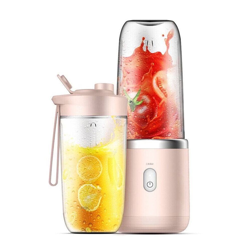 6 Blades Portable Juicer Cup Juicer Fruit Juice Cup Automatic Small Electric Juicer Smoothie Blender Ice Crushcup Food Processor