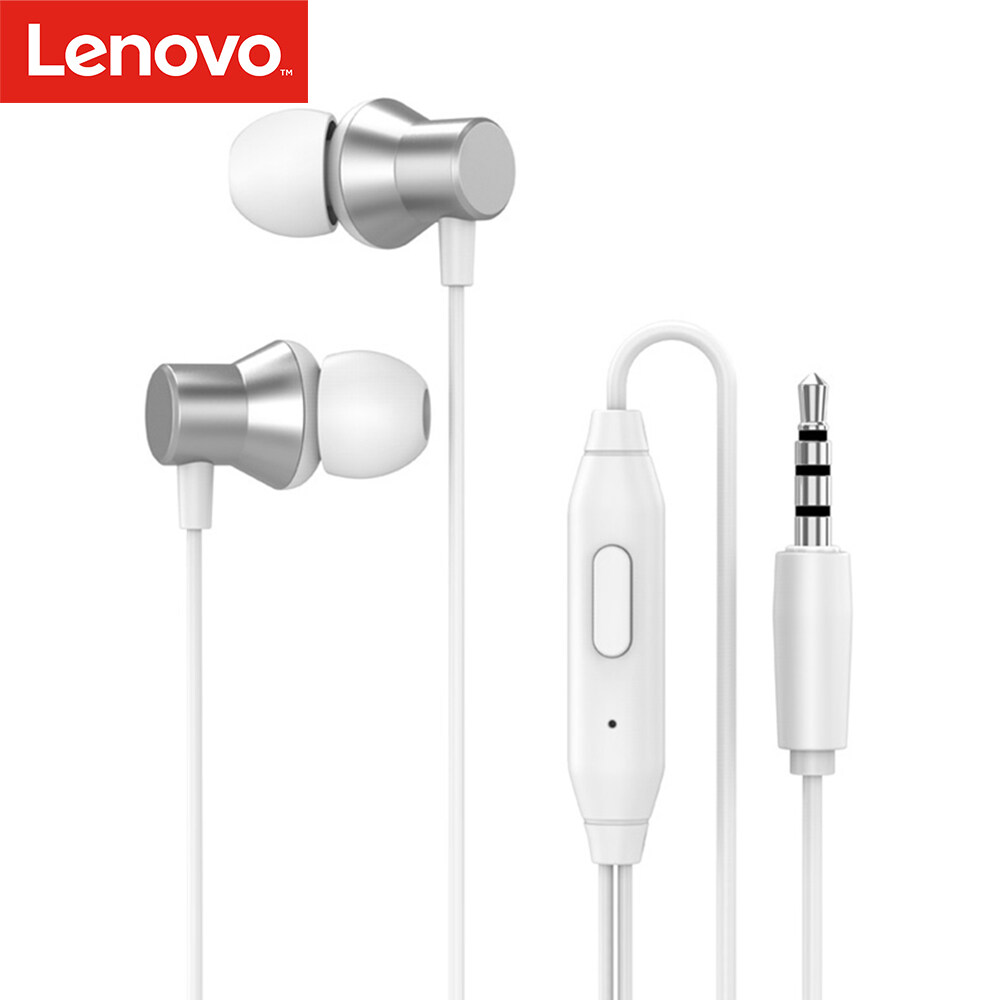 Original Lenovo 3.5mm HF130 In-ear Wired Earphone Sound Heavy Subwoofer Driver Stereo Earbuds Sports Headphone With Mic Headset