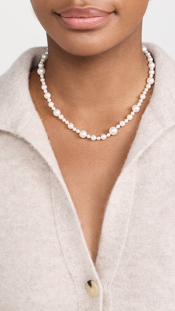 14k Bubble Pearl Strand Necklace